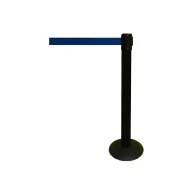 Separador de fila negro con pedestal y cinta retráctil – TotalPack