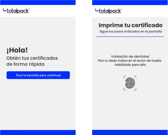 Interfaz de Autoservicio TotalPack Interfaz de Autoservicio TotalPack